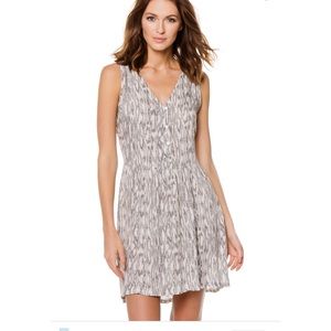 J. Valdi Button Down Mini Dress Sleeveless High Low Flowy Pleaded Sz medium